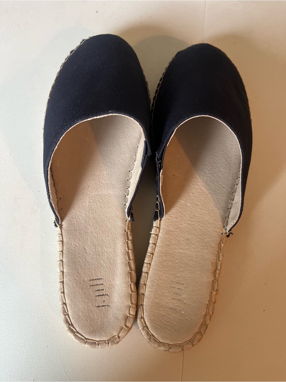 J Jill Classic Navy Slip-On Espadrille Flats